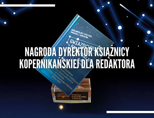 grafika ilustrująca nagrodę dyrektora książnicy